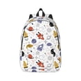 thumbnail image 1 of Rateoe Rocket Planets Pattern Canvas College Laptop Backpack,Travel Daypack,Durable Rucksack Travel Notebook Bag School Backpack Book Bag for Men Women-Medium, 1 of 7