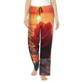 thumbnail image 1 of Rateoe Romantic Roses Sunset Ocean Pattern Women’s Ultra-Soft Comfy Pajama Lounge Pants Sleepwear,Comfortable Lounge Wear,lightweight Pajamas, Casual Home Wear-Medium, 1 of 6