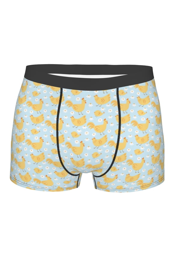 Roosters Mens Boxer Briefs Poly Spandex Performance Boxer Briefs Underwear Hem Boxer Briefs - Small