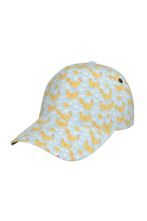 Roosters Pattern Mens Baseball Cap Adjustable Curved Brim Hat, Soft Cotton Sports Cap for Outdoor, Casual, and Everyday Wear, Comfortable & Breathable