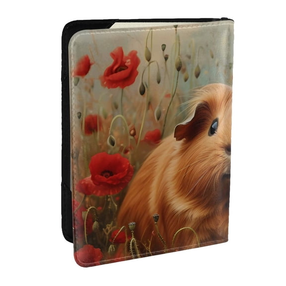 Rateoe Rose Cute Guinea Pig Pattern Passport Holder Wallet Leather Mulit-purpose Travel Wallet Credit Cards Case ,Passport Cover for Women Men-6.5 in