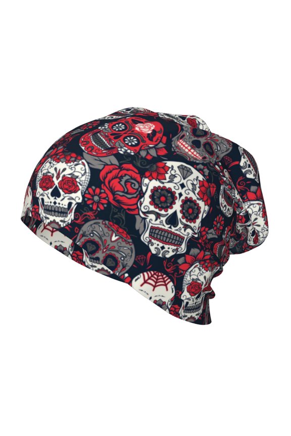 Rose Flowers Kids Beanie Warm Knit Beanie Hats Boys Girls Winter Hat Soft Slouchy Hats for Kids