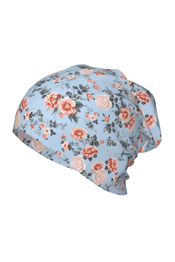 Rose Flowers Kids Beanie Warm Knit Beanie Hats Boys Girls Winter Hat Soft Slouchy Hats for Kids