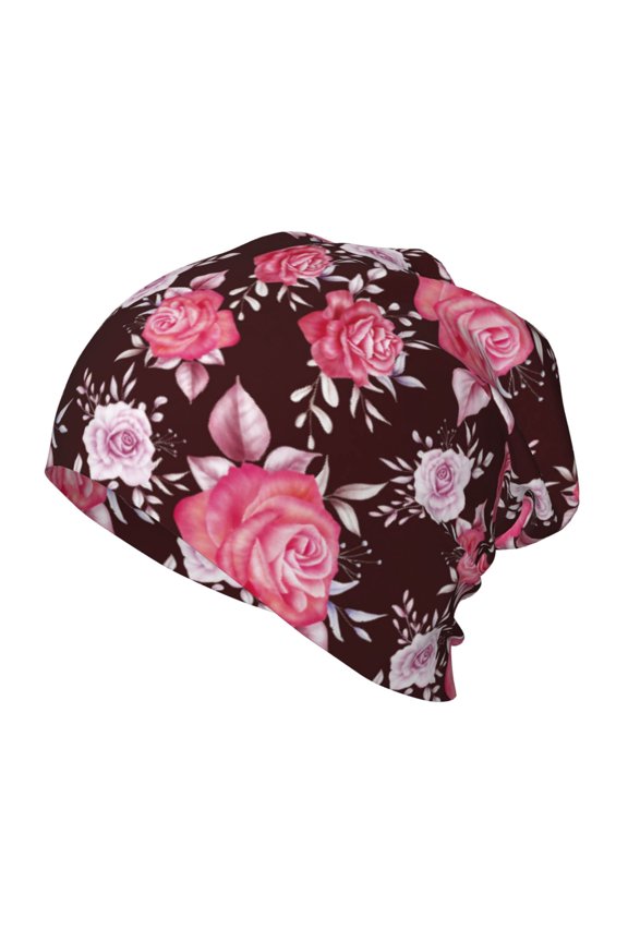 Rose Flowers Kids Beanie Warm Knit Beanie Hats Boys Girls Winter Hat Soft Slouchy Hats for Kids