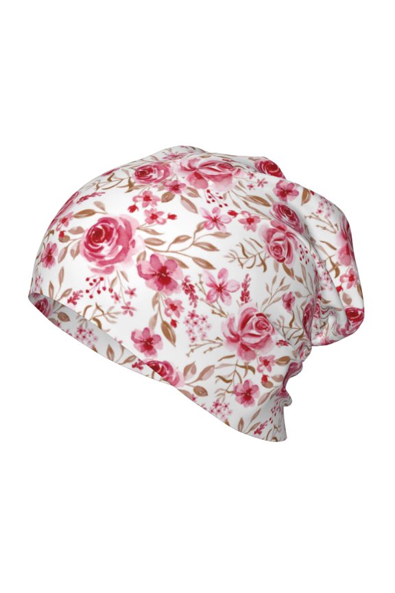 Rose Flowers Kids Beanie Warm Knit Beanie Hats Boys Girls Winter Hat Soft Slouchy Hats for Kids
