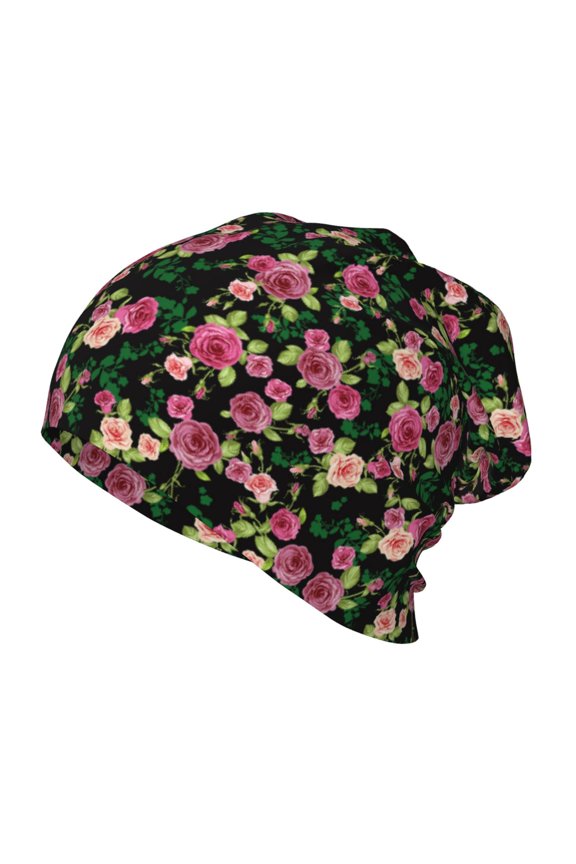 Rose Flowers Kids Beanie Warm Knit Beanie Hats Boys Girls Winter Hat Soft Slouchy Hats for Kids