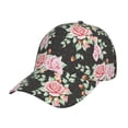 thumbnail image 1 of Rateoe Rose Flowers Pattern Baseball Cap Outdoor Cap Mountain Dad Hat - Unstructured Soft Cotton Cap-Adjustable UV Protection Cap, 1 of 6