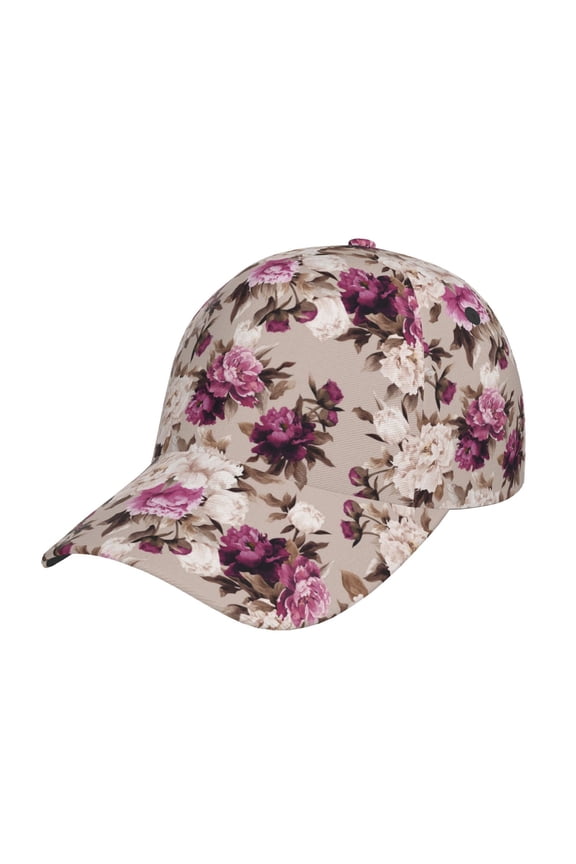 Rose Flowers Pattern Baseball Cap Outdoor Cap Mountain Dad Hat - Unstructured Soft Cotton Cap-Adjustable UV Protection Cap