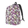 thumbnail image 1 of Rateoe Rose Flowers Pattern Durable Canvas Backpack for Men & Women – Stylish & Lightweight – Adjustable Straps, Multiple Pockets – Fits 15-17 Inch LaptopsMedium, 1 of 5