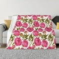 thumbnail image 1 of Rateoe Rose Flowers Pattern Flannel Throw Blanket, Ultra-soft Blanket for Bed, Couch, Car, Hypoallergenic Anti-pilling blanket-80"x60"(Horizontal), 1 of 6