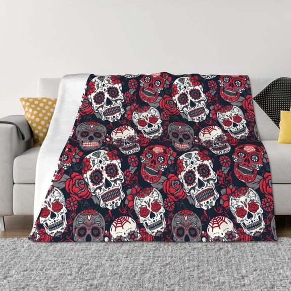 Rateoe Rose Flowers Pattern Flannel Throw Blanket, Ultra-soft Blanket for Bed, Couch, Car, Hypoallergenic Anti-pilling blanket-80"x60"(Horizontal)