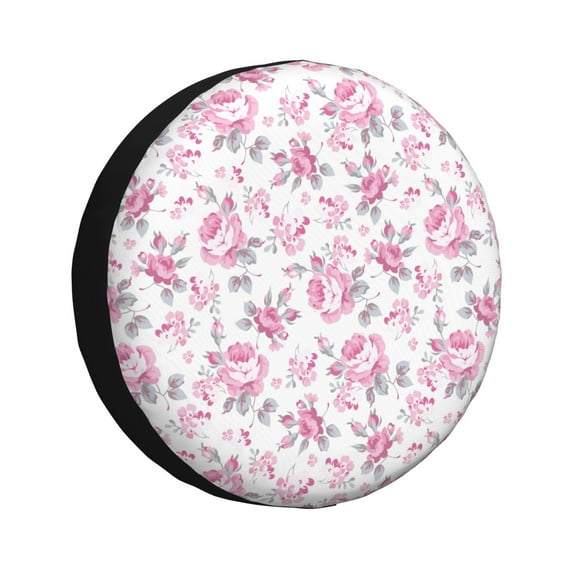 Rateoe Rose Flowers Pattern Tire Cover Wheel Protectors Weatherproof Wheel Covers Universal Fit for Trailer Rv SUV Truck Camper Travel Trailers Accessories-17 inch
