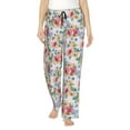 thumbnail image 1 of Rateoe Rose Flowers Pattern Women’s Ultra-Soft Comfy Pajama Lounge Pants Sleepwear,Comfortable Lounge Wear,lightweight Pajamas, Casual Home Wear-Large, 1 of 6