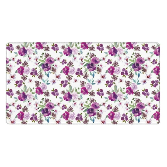 Rateoe Rose Flowers Print Mouse Pad - Extended Large Gaming Mousepad,Non-Slip Stitched Edge,16x29.5 Inch