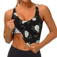 thumbnail image 1 of Rateoe Rose Flowers Print Womens' Sports Bras Scoop Neck Sports Vest- Padded U Back Seamless High Impact Support, 1 of 7