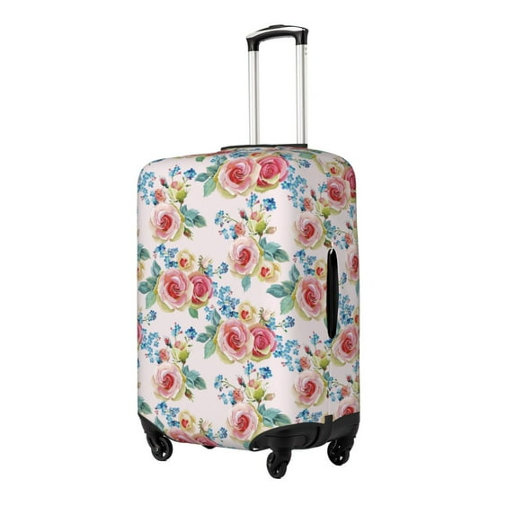 Rateoe Rose Flowers Printed Luggage Cover, Suitcase Protector Fits 18-32 Inch Luggage-Small