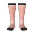 thumbnail image 1 of Rateoe Rose Gold Glitter Pattern Women’s Knee High Crew Socks,Trouser Socks Comfortable, Breathable, Moisture-Wicking and Soft, 1 of 6