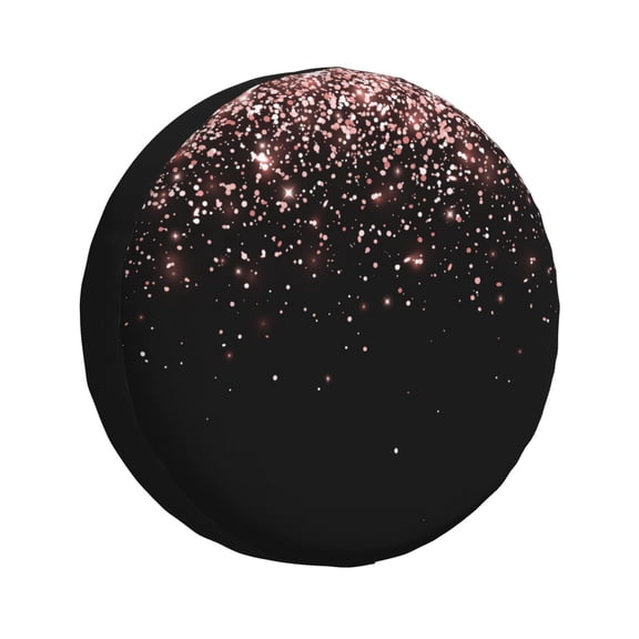 Rateoe Rose Gold Glitter1 Pattern Tire Cover Wheel Protectors Weatherproof Wheel Covers Universal Fit for Trailer Rv SUV Truck Camper Travel Trailers Accessories-16 inch