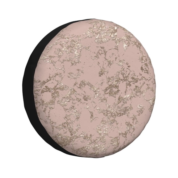 Rateoe Rose Gold Marble Texture Pattern Tire Cover Wheel Protectors Weatherproof Wheel Covers Universal Fit for Trailer Rv SUV Truck Camper Travel Trailers Accessories-14 inch
