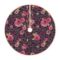 thumbnail image 1 of Rateoe Rose Mix Leopard 2 Pattern Christmas Tree Skirt with Ties , Christmas Tree Decorations, Farmhouse Christmas Decor Xmas Holiday Decorations-48", 1 of 6
