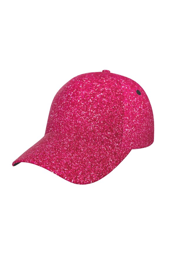 Rose Red Glitter Pattern Baseball Cap Outdoor Cap Mountain Dad Hat - Unstructured Soft Cotton Cap-Adjustable UV Protection Cap