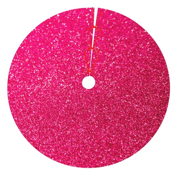 Rateoe Rose Red Glitter Print Christmas Tree Skirt 36" for Xmas Holiday New Year Party Circle Tree Mat Ornaments Decoration