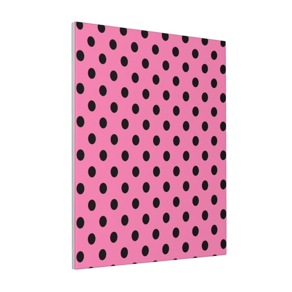 Rateoe Rose red polka dots Pattern Decorative Picture – Unique Modern Wall Art, Ready-to-Hang Canvas Print for Home (Vertical)