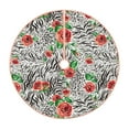 thumbnail image 1 of Rateoe Roses Mixed Zebra 1 Pattern Christmas Tree Skirt with Ties , Christmas Tree Decorations, Farmhouse Christmas Decor Xmas Holiday Decorations-, 1 of 6