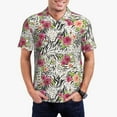 thumbnail image 1 of Rateoe Roses Mixed Zebra Pattern Men's Short Sleeve Polo Shirts, Golf Polo Shirts Short Sleeve Performance Moisture Wicking Dry-Medium, 1 of 6