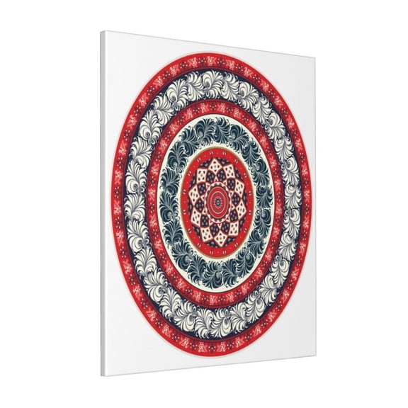 Rateoe Round Design Pattern Decorative Picture – Unique Modern Wall Art, Ready-to-Hang Canvas Print for Home (Vertical)