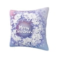 thumbnail image 1 of Rateoe Round Snow Merry Christmas Pattern Throw Pillow Cover Premium Pillow Stuffer Sham Square for Decorative Cushion Bed Couch Sofa(Pillow insert not included), 1 of 8