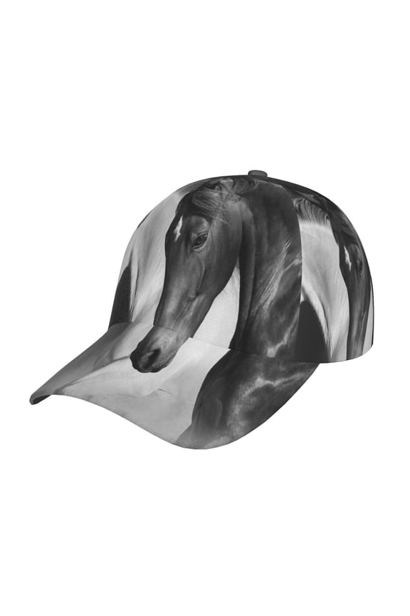 Running horses Pattern Mens Baseball Cap Adjustable Curved Brim Hat, Soft Cotton Sports Cap for Outdoor, Casual, and Everyday Wear, Comfortable & Breathable