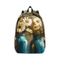 thumbnail image 1 of Rateoe Rustic Daisy Mason Jars Pattern Canvas College Laptop Backpack,Travel Daypack,Durable Rucksack Travel Notebook Bag School Backpack Book Bag for Men Women-Medium, 1 of 7