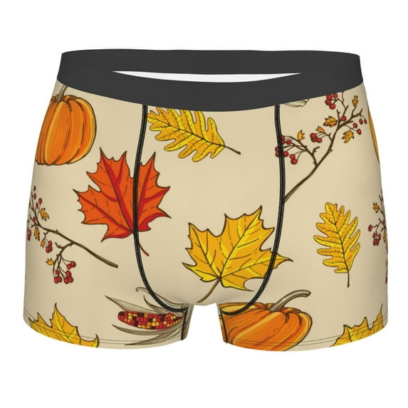 Rateoe Rustic Harvest Time Mens Boxer Briefs Poly Spandex Performance Boxer Briefs Underwear Hem Boxer Briefs - Small