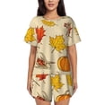 thumbnail image 1 of Rateoe Rustic Harvest Time for 2 Piece Short Sleeves Pajama Sets Casual Lounge Sleepwear Ladies Pjs Sets with Pocket-Medium, 1 of 6