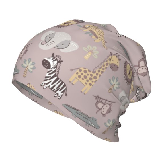 Rateoe Safari Animals Kids Beanie Warm Knit Beanie Hats Boys Girls Winter Hat Soft Slouchy Hats for Kids