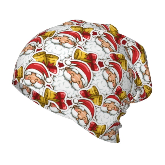 Rateoe Santa Claus bells Kids Beanie Warm Knit Beanie Hats Boys Girls Winter Hat Soft Slouchy Hats for Kids