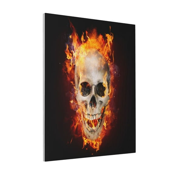 Rateoe Satanic Skull Pattern Decorative Picture – Unique Modern Wall Art, Ready-to-Hang Canvas Print for Home (Vertical)