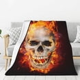 thumbnail image 1 of Rateoe Satanic Skull Pattern Flannel Throw Blanket, Ultra-soft Blanket for Bed, Couch, Car, Hypoallergenic Anti-pilling blanket-60"x50"(Vertical), 1 of 6