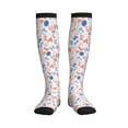 thumbnail image 1 of Rateoe Scandinavian Alphabet Compression Socks for Women and Men 20-30mmHg-Circulation Support Socks Knee High Nurse Pregnant Running Medical and Travel Athletic, 1 of 7