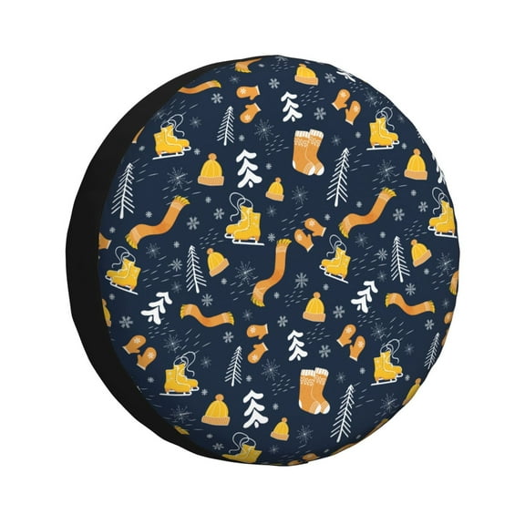 Rateoe Scarf Ski Shoes sock Pattern Tire Cover Wheel Protectors Weatherproof Wheel Covers Universal Fit for Trailer Rv SUV Truck Camper Travel Trailers Accessories-