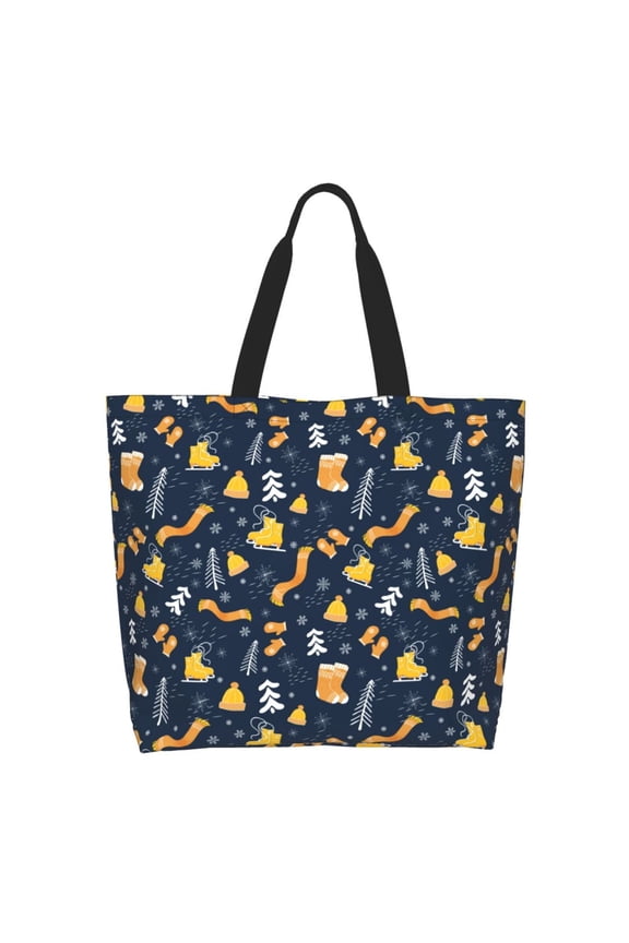 Scarf Ski Shoes sock Tote Bag - Waterproof Lightweight Handbags Travel Shoulder Bag for Hiking Yoga Gym Swimming Travel Beach