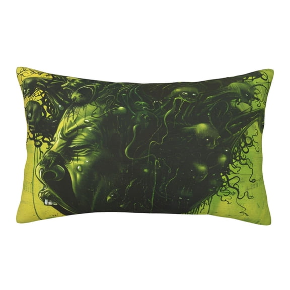 Rateoe Screaming Horror Art Pattern Pillow Covers with Invisible Zipper(Pillows are not Included) Standard Pillowcases-20"x30"