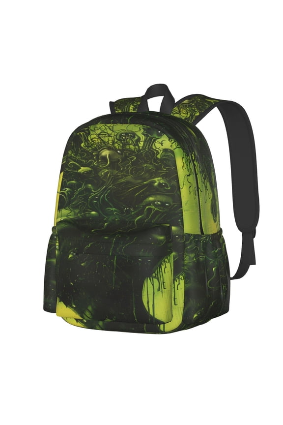 Screaming Horror Art Pattern Student Backpack,Backpack for School,Lightweight Bag,Travel Backpack,Outdoor Backpack,Large Capacity Backpack