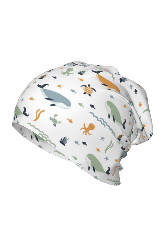 Sea Creatures Kids Beanie Warm Knit Beanie Hats Boys Girls Winter Hat Soft Slouchy Hats for Kids