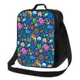 thumbnail image 1 of Rateoe Sea Fish Lunch Bag Reusable Lunch Box with Shoulder Straps for Men Women Insulated Portable Lunchbox for adults Suitable for School Work Picnic, 1 of 7