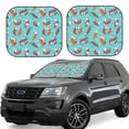 thumbnail image 1 of Rateoe Sea Otters Family In Blue Water Pattern 2 Piece Car Windshield Sun Shade Foldable | Front Windshield Shade for Sun, Heat and UV Rays | Sunshade for Car Front Window-Large, 1 of 6