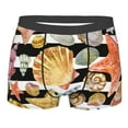 thumbnail image 1 of Rateoe Sea Shell Mens Boxer Briefs Poly Spandex Performance Boxer Briefs Underwear Hem Boxer Briefs - X-Large, 1 of 8