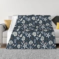 thumbnail image 1 of Rateoe Sea Shells 1 Pattern Flannel Throw Blanket, Ultra-soft Blanket for Bed, Couch, Car, Hypoallergenic Anti-pilling blanket-80"x60"(Horizontal), 1 of 6
