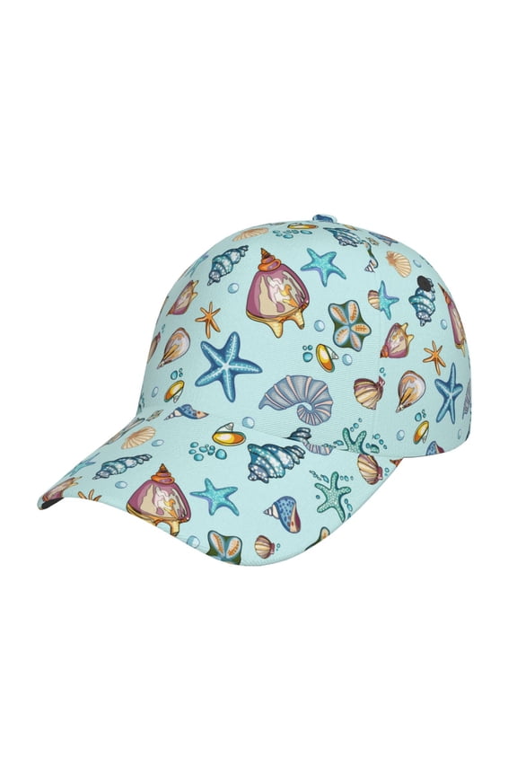 Sea Shells 2 Pattern Baseball Cap Outdoor Cap Mountain Dad Hat - Unstructured Soft Cotton Cap-Adjustable UV Protection Cap